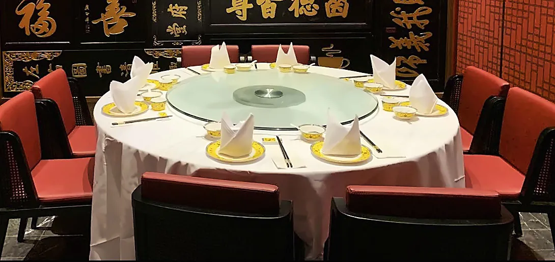 A medium room, set for about twelve